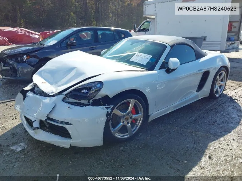 WP0CB2A87HS240623 2017 Porsche 718 Boxster S