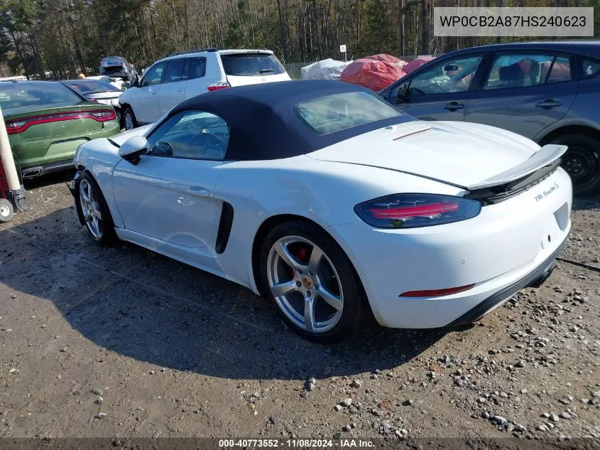 WP0CB2A87HS240623 2017 Porsche 718 Boxster S