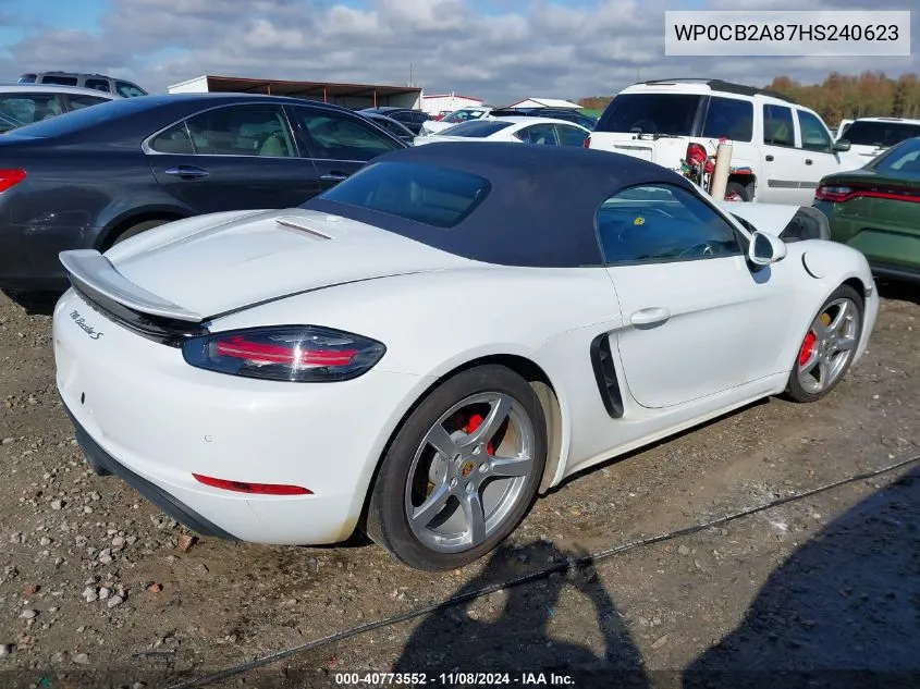 WP0CB2A87HS240623 2017 Porsche 718 Boxster S