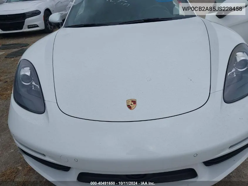 WP0CB2A85JS228458 2018 Porsche 718 Boxster S