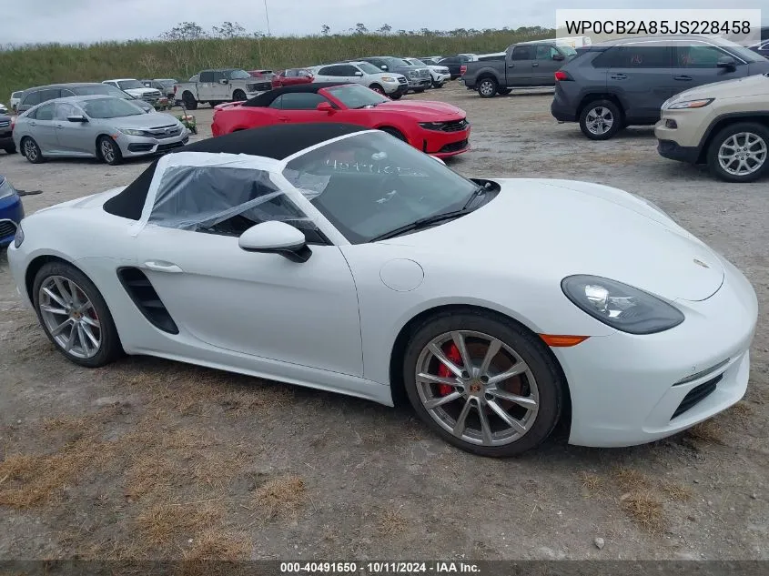 WP0CB2A85JS228458 2018 Porsche 718 Boxster S