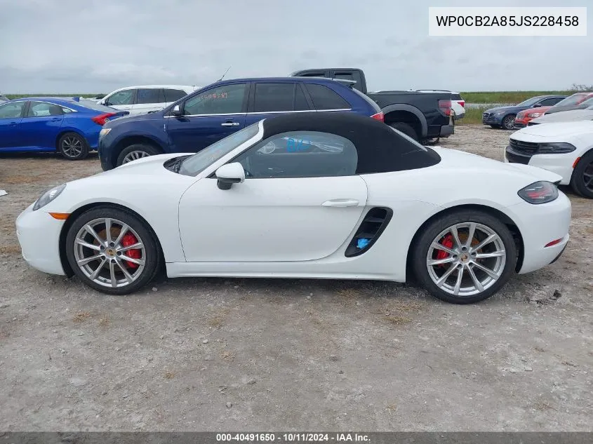 WP0CB2A85JS228458 2018 Porsche 718 Boxster S