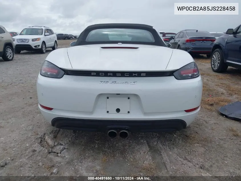 WP0CB2A85JS228458 2018 Porsche 718 Boxster S