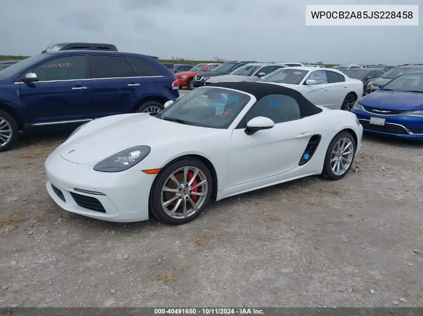 WP0CB2A85JS228458 2018 Porsche 718 Boxster S