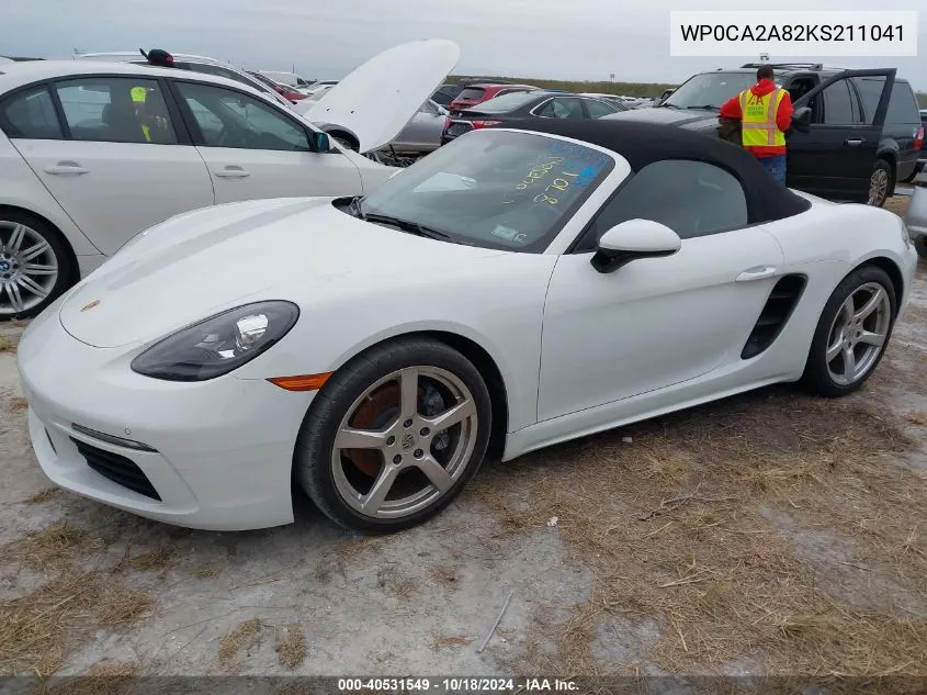 WP0CA2A82KS211041 2019 Porsche 718 Boxster