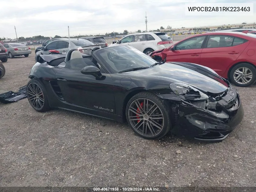 2024 Porsche 718 Boxster S VIN: WP0CB2A81RK223463 Lot: 40671938