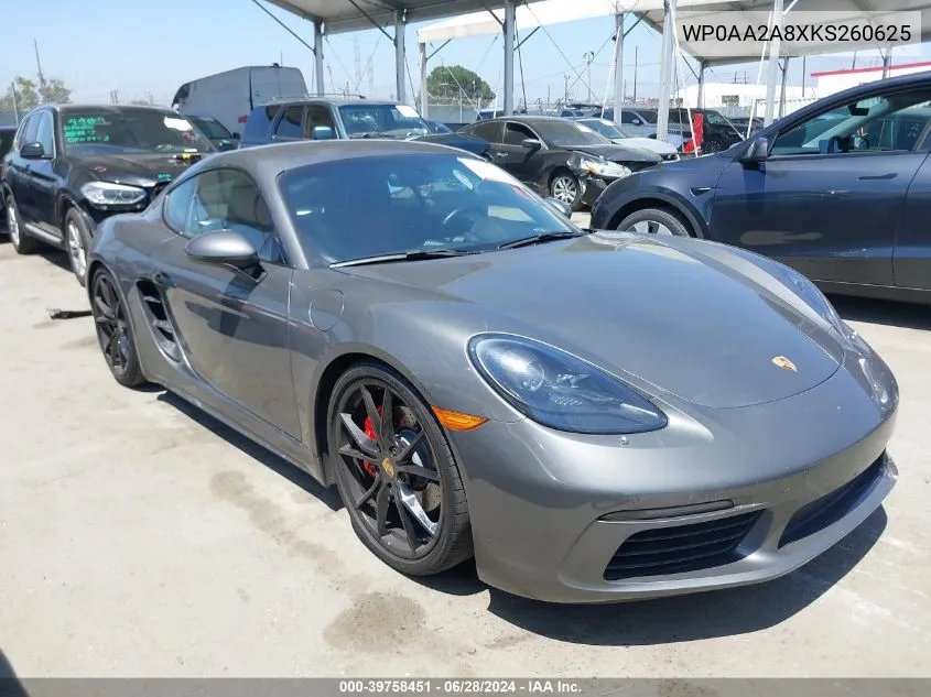 WP0AA2A8XKS260625 2019 Porsche 718 Cayman