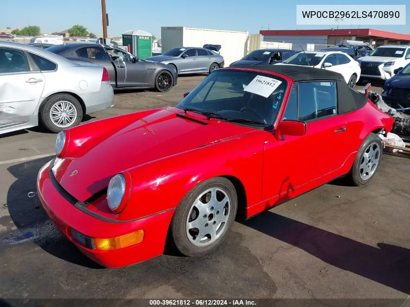 1990 Porsche 911 Carrera 2/Carrera 4 VIN: WP0CB2962LS470890 Lot: 39621812