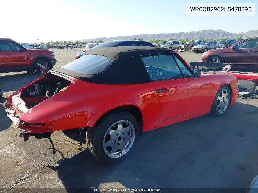 1990 Porsche 911 Carrera 2/Carrera 4 VIN: WP0CB2962LS470890 Lot: 39621812