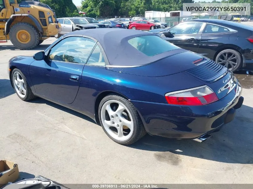 WP0CA2992YS650391 2000 Porsche 911 Carrera/Carrera 4