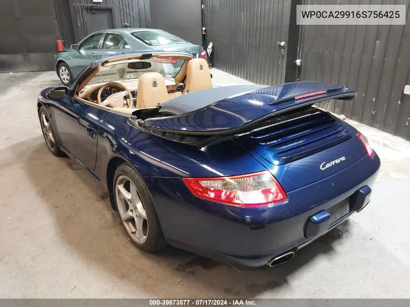 2006 Porsche 911 Carrera/Carrera 4 VIN: WP0CA29916S756425 Lot: 39873577