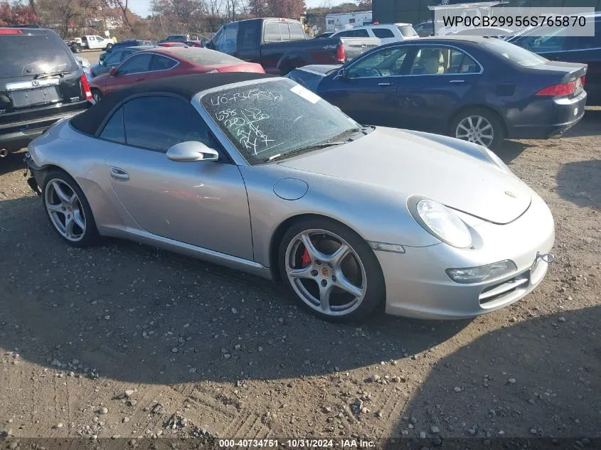 2006 Porsche 911 Carrera 4S/Carrera S VIN: WP0CB29956S765870 Lot: 40734751