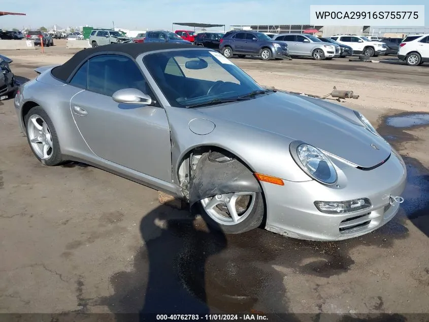 2006 Porsche 911 Carrera/Carrera 4 VIN: WP0CA29916S755775 Lot: 40762783