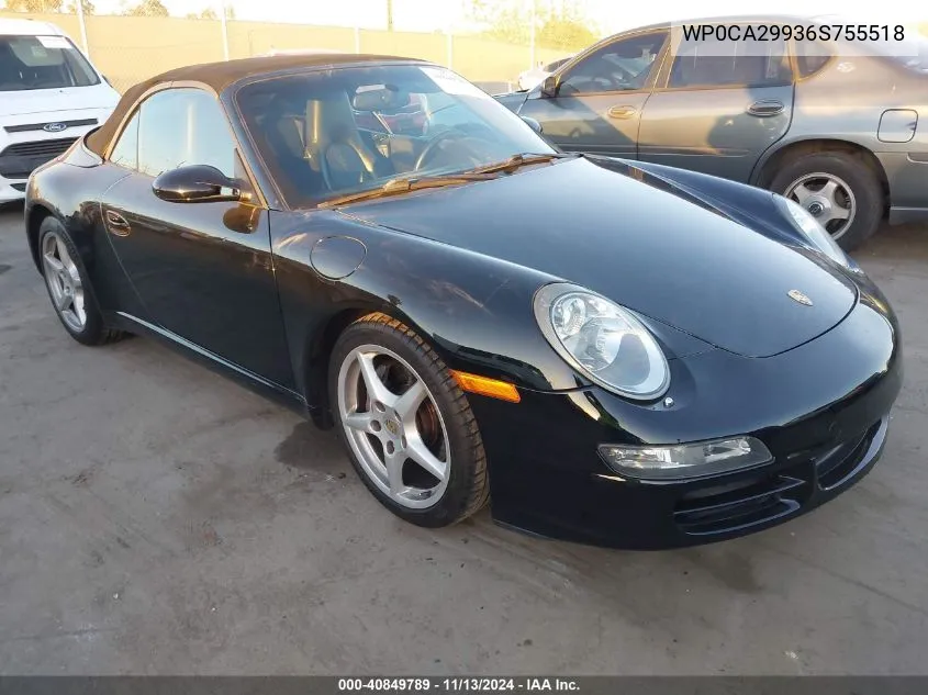 2006 Porsche 911 Carrera/Carrera 4 VIN: WP0CA29936S755518 Lot: 40849789