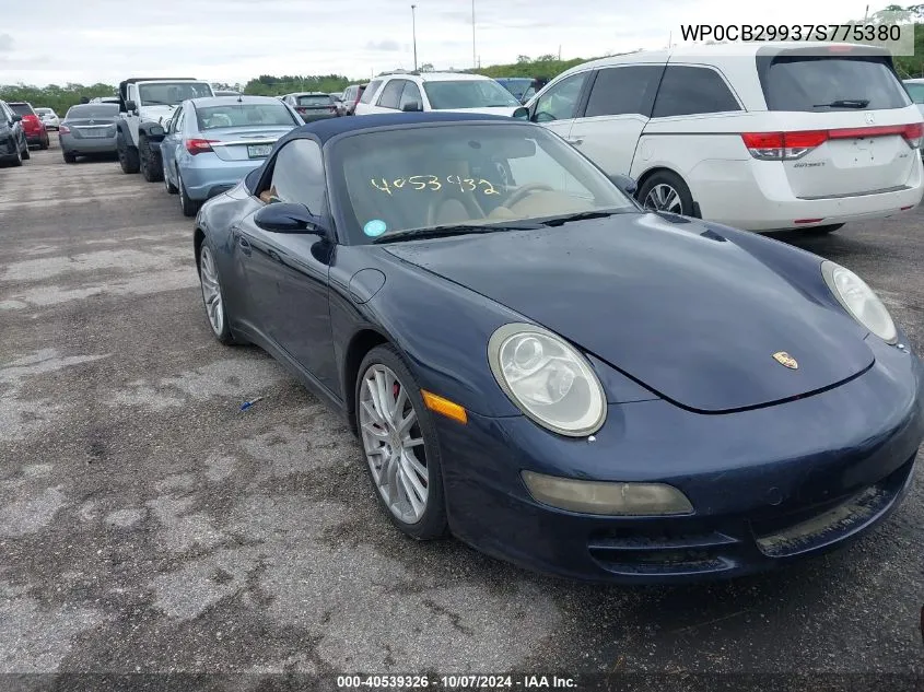 2007 Porsche 911 Carrera 4S/Carrera S VIN: WP0CB29937S775380 Lot: 40539326