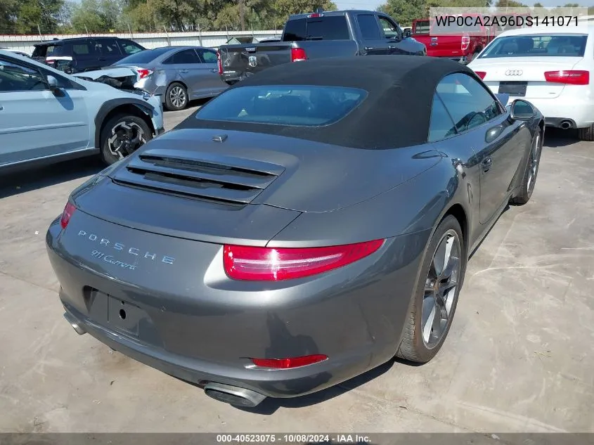 2013 Porsche 911 Carrera VIN: WP0CA2A96DS141071 Lot: 40523075