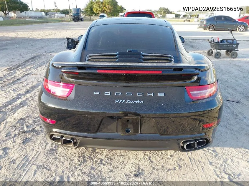 2014 Porsche 911 Turbo VIN: WP0AD2A92ES166596 Lot: 40669933