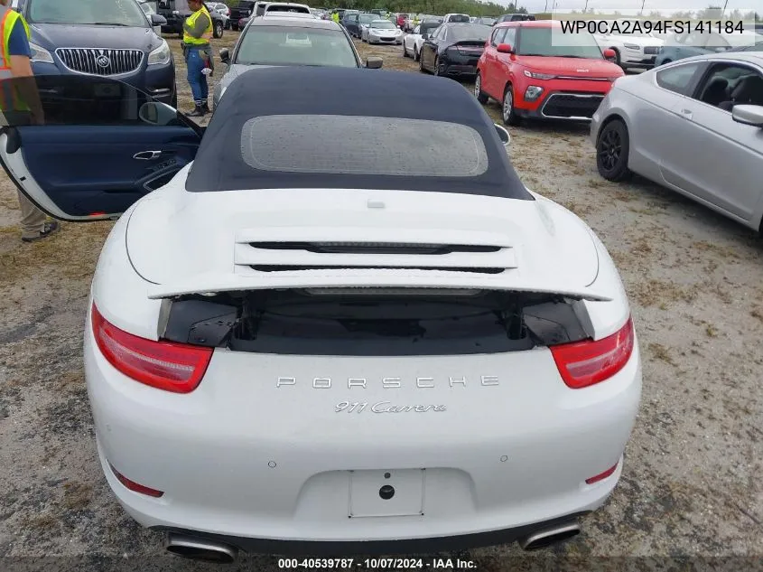 WP0CA2A94FS141184 2015 Porsche 911 Carrera/Carrera 4