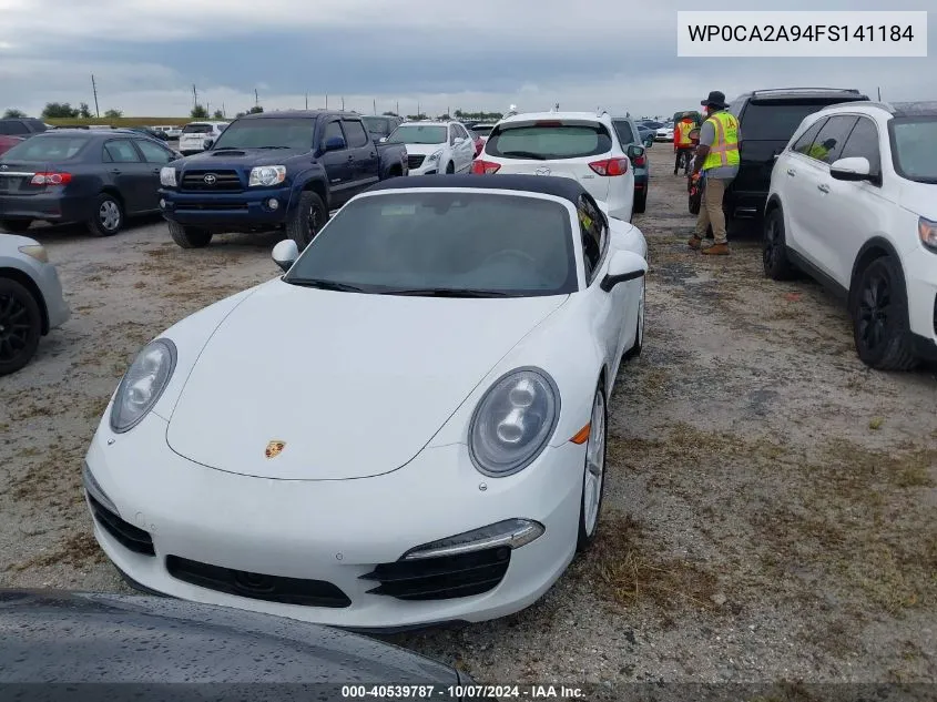 WP0CA2A94FS141184 2015 Porsche 911 Carrera/Carrera 4