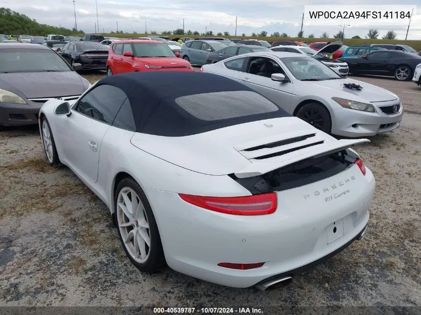 WP0CA2A94FS141184 2015 Porsche 911 Carrera/Carrera 4