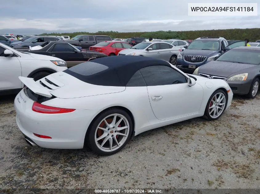 WP0CA2A94FS141184 2015 Porsche 911 Carrera/Carrera 4