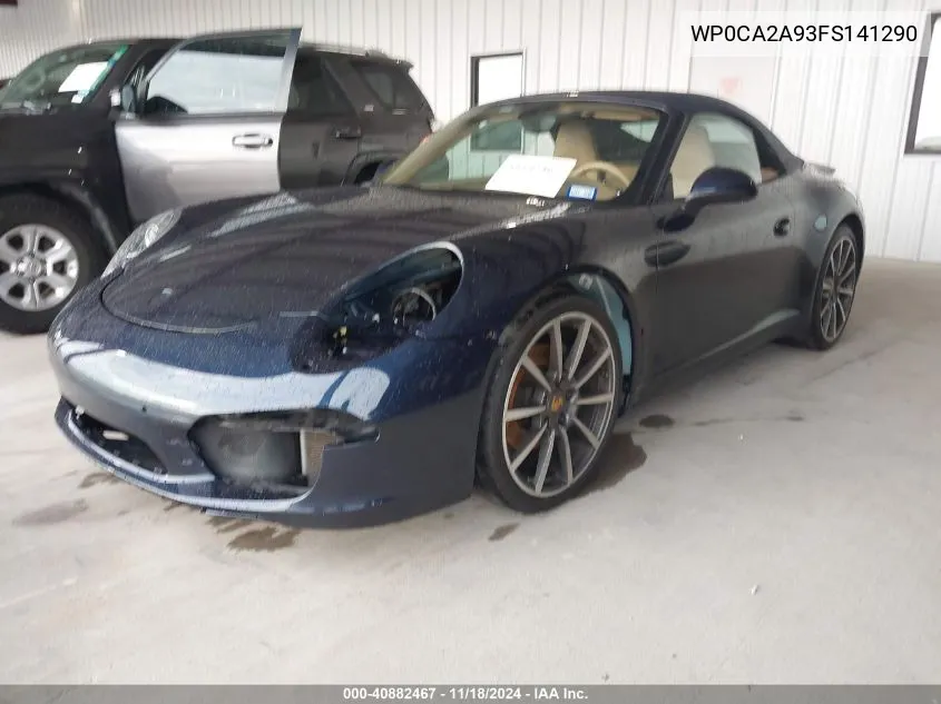 2015 Porsche 911 Carrera/Carrera 4 VIN: WP0CA2A93FS141290 Lot: 40882467