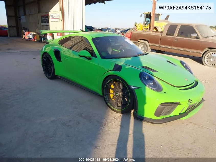 WP0AF2A94KS164175 2019 Porsche 911 Gt3 Rs