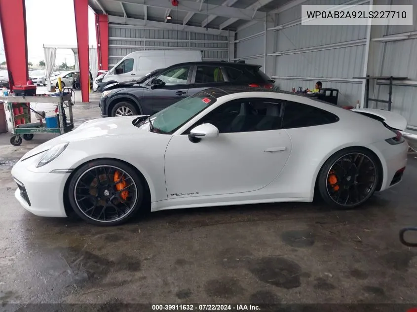 WP0AB2A92LS227710 2020 Porsche 911 Carrera 4S/Carrera S