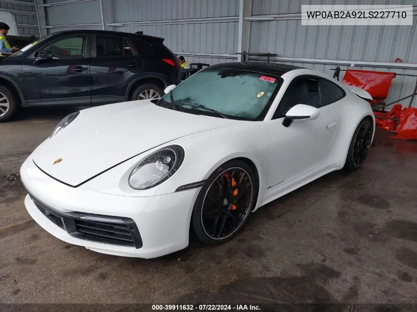 WP0AB2A92LS227710 2020 Porsche 911 Carrera 4S/Carrera S