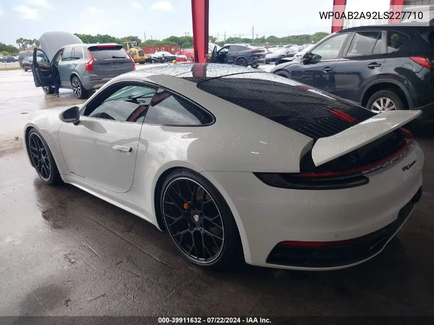 2020 Porsche 911 Carrera 4S/Carrera S VIN: WP0AB2A92LS227710 Lot: 39911632