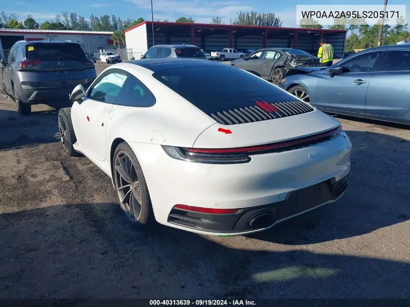 WP0AA2A95LS205171 2020 Porsche 911 Carrera/Carrera 4