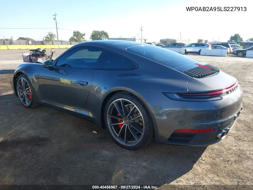 2020 Porsche 911 Carrera 4S VIN: WP0AB2A95LS227913 Lot: 40456967