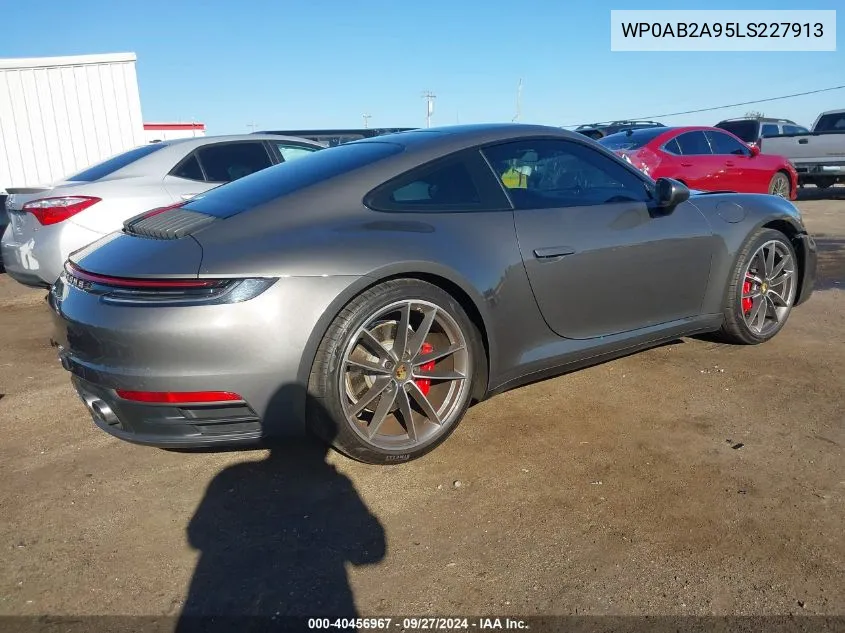 2020 Porsche 911 Carrera 4S VIN: WP0AB2A95LS227913 Lot: 40456967