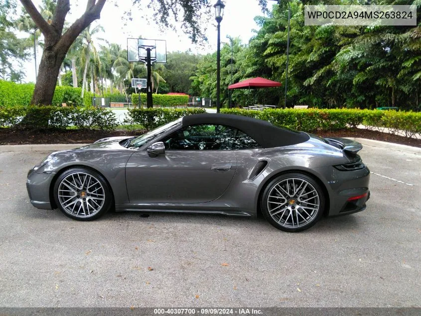 WP0CD2A94MS263824 2021 Porsche 911 Turbo Cabriolet/Turbo S Cabriolet