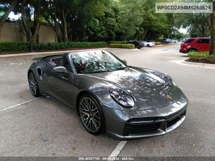 WP0CD2A94MS263824 2021 Porsche 911 Turbo Cabriolet/Turbo S Cabriolet