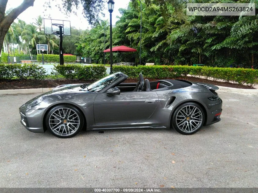 WP0CD2A94MS263824 2021 Porsche 911 Turbo Cabriolet/Turbo S Cabriolet