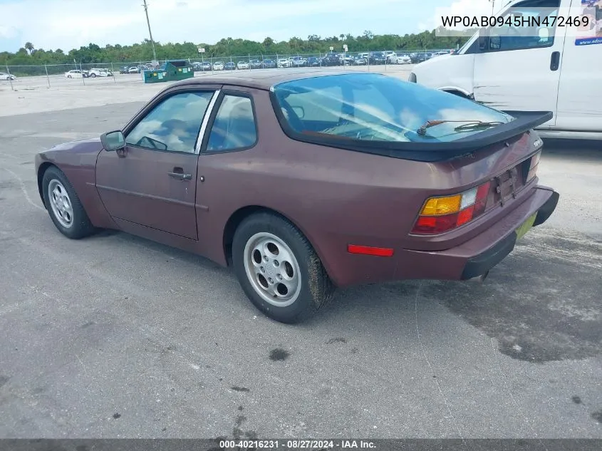 WP0AB0945HN472469 1987 Porsche 944