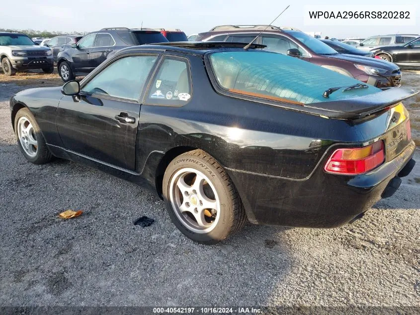 1994 Porsche 968 VIN: WP0AA2966RS820282 Lot: 40542197