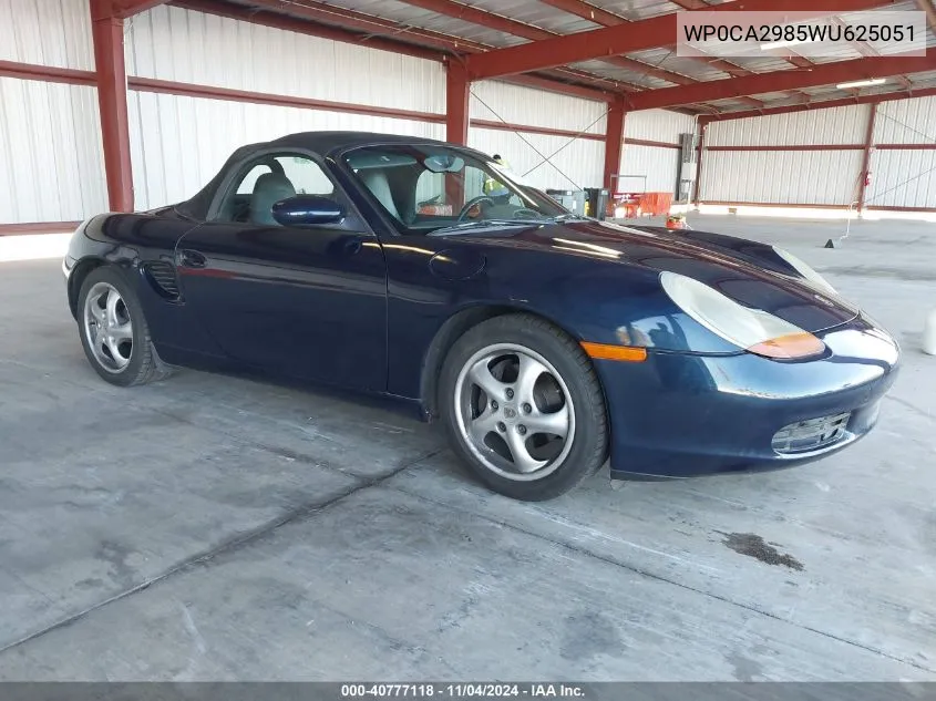 1998 Porsche Boxster VIN: WP0CA2985WU625051 Lot: 40777118