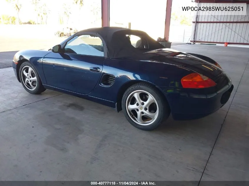 1998 Porsche Boxster VIN: WP0CA2985WU625051 Lot: 40777118