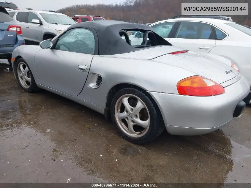 1998 Porsche Boxster VIN: WP0CA2985WSS20144 Lot: 40796677