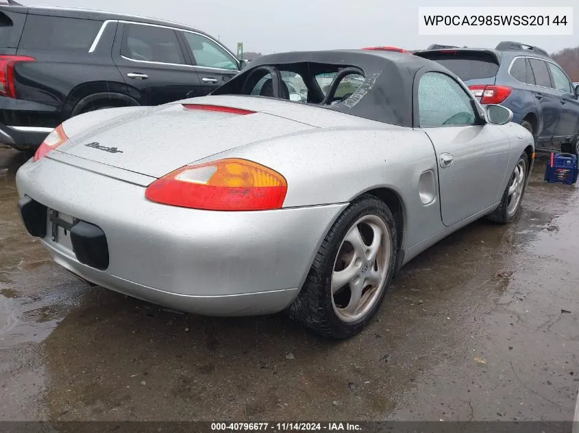 1998 Porsche Boxster VIN: WP0CA2985WSS20144 Lot: 40796677