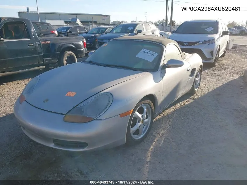 1999 Porsche Boxster VIN: WP0CA2984XU620481 Lot: 40493749