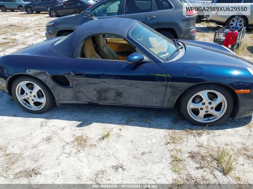 1999 Porsche Boxster VIN: WP0CA2989XU629550 Lot: 40593428