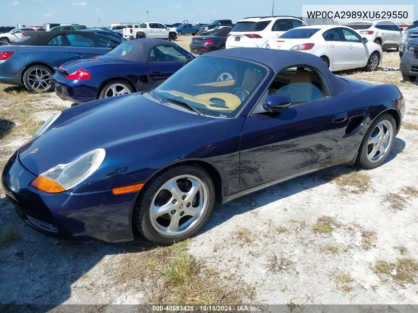 1999 Porsche Boxster VIN: WP0CA2989XU629550 Lot: 40593428