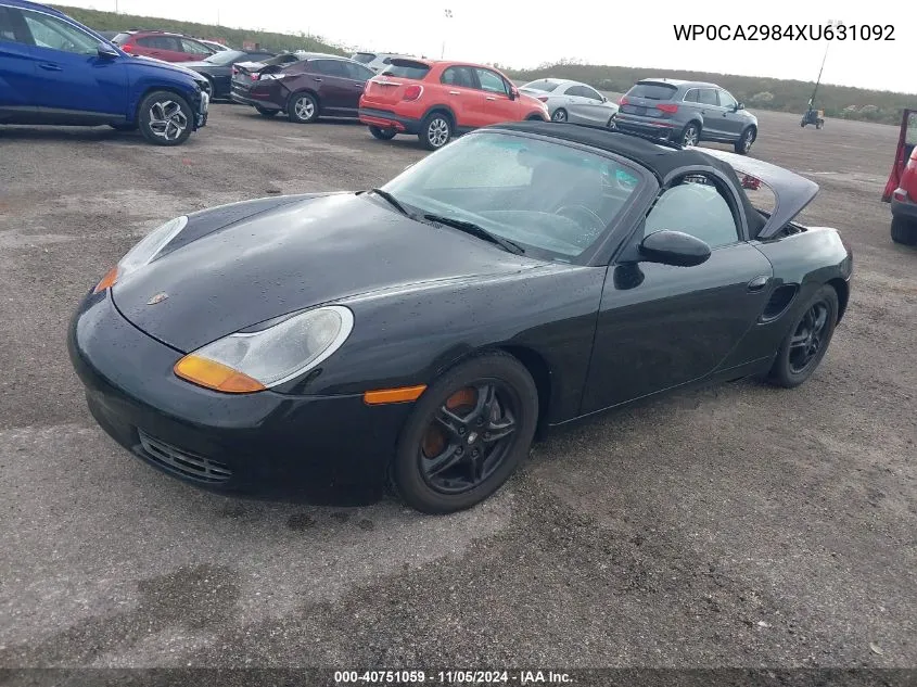 1999 Porsche Boxster VIN: WP0CA2984XU631092 Lot: 40751059