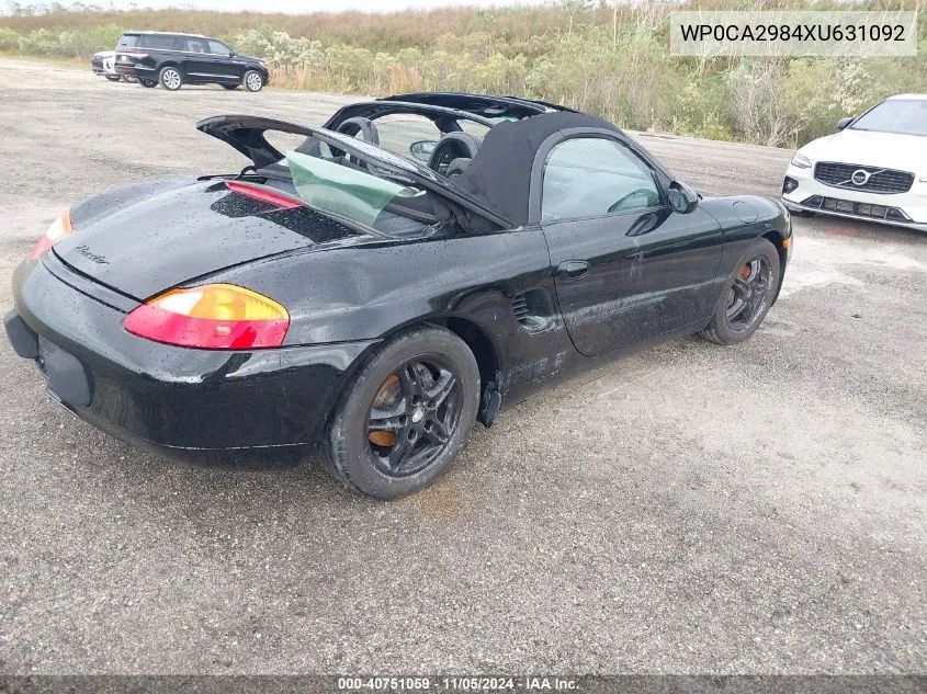 1999 Porsche Boxster VIN: WP0CA2984XU631092 Lot: 40751059