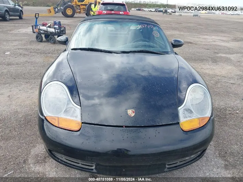 1999 Porsche Boxster VIN: WP0CA2984XU631092 Lot: 40751059