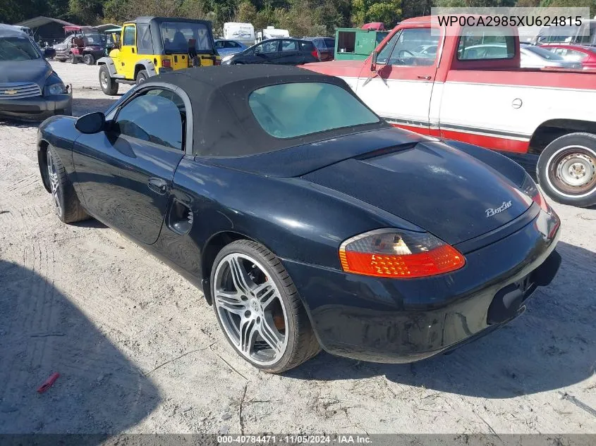 1999 Porsche Boxster VIN: WP0CA2985XU624815 Lot: 40784471