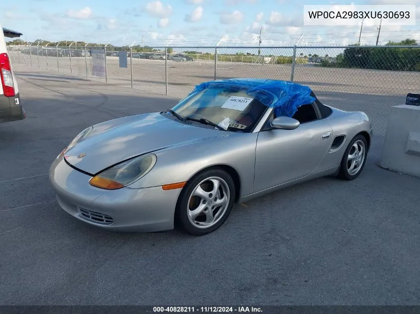 1999 Porsche Boxster VIN: WP0CA2983XU630693 Lot: 40828211